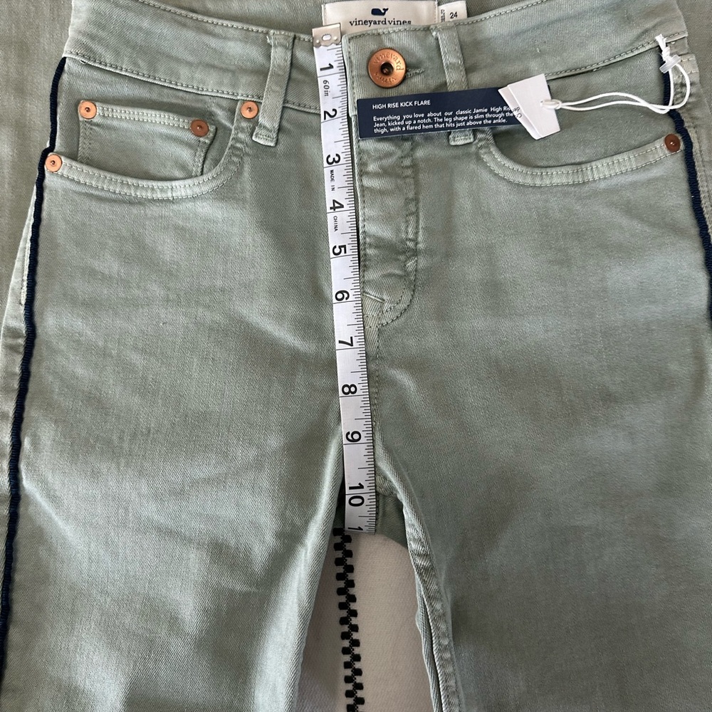 Vineyard Vines High Rise Green Jeans - Picture 5 of 7